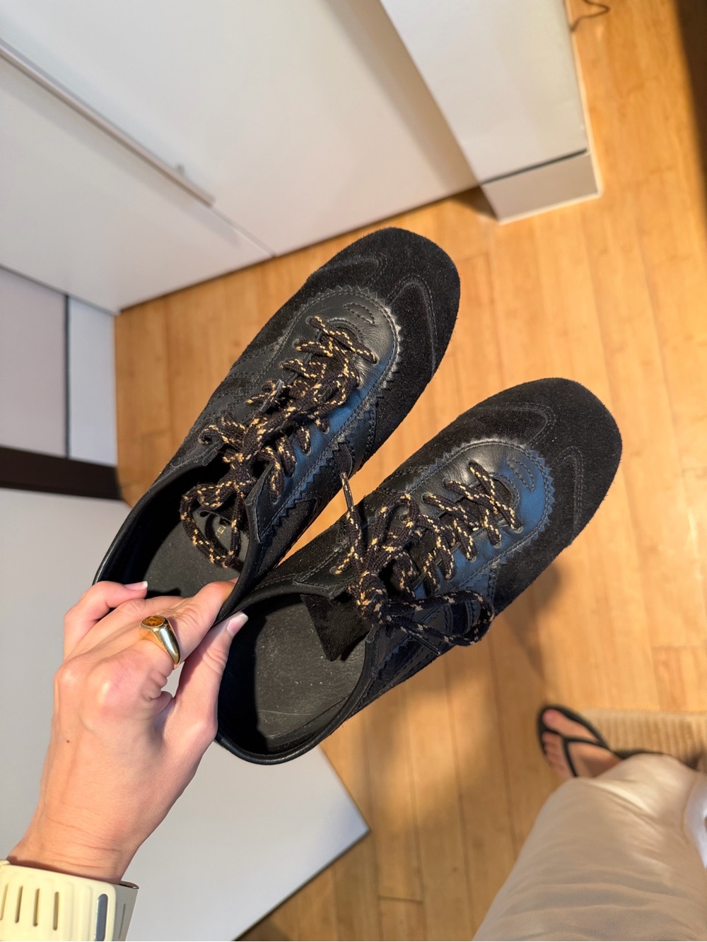 Dries Van Noten Black Mixed-Material Women's Sneakers